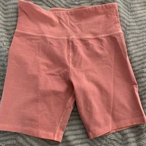 High rise pink biker shorts. Size M